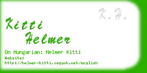 kitti helmer business card